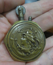 Rare Briquet poilu Art tranchée WW1 CANON DRAPEAUX MARIANNE COURONNE GUI