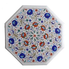 Plateau De Table En Marbre 18"