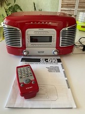 Radio vintage TEAC SL-D90 AM/FM/CD lecteur/récepteur rouge