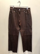helmut lang leather pants Red