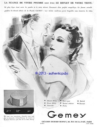 Publicite gemey poudre beaute - gemey,
