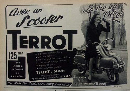 Publicité papier scooter - papier,