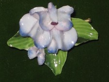 Britannique Vintage Bleu Blanc Fleur OS Chine Broche F & S Fabriqué En