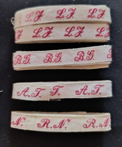 Lot ancien ruban - lot, initiale