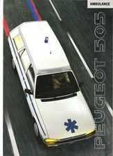 PEUGEOT 505 AMBULANCE - 1990 / catalogue brochure dépliant prospectus
