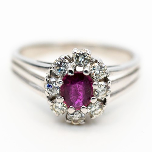 Bague blanc 750 18k - or, 750/18k