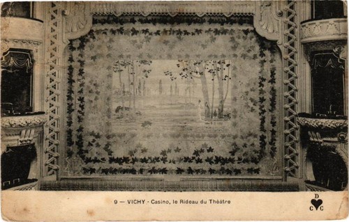 Cpa vichy casino le rideau - casino,