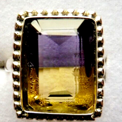 Bague amétrine précieuse - bague,