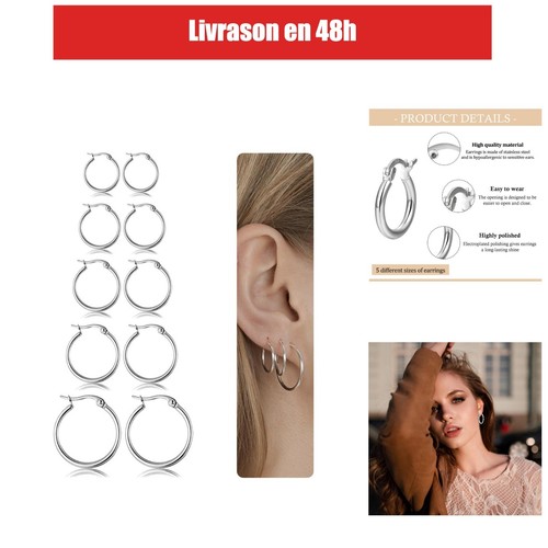 Boucles oreilles créoles - d'oreilles,