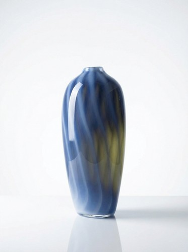Vase vintage verre fumé