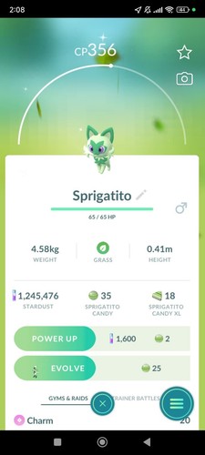 Sprigatito shiny poussacha - shiny,