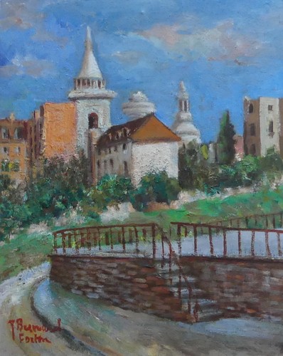 Huile tableau ancien post - huile,