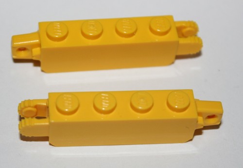 Lego yellow hinge brick - 2, 1