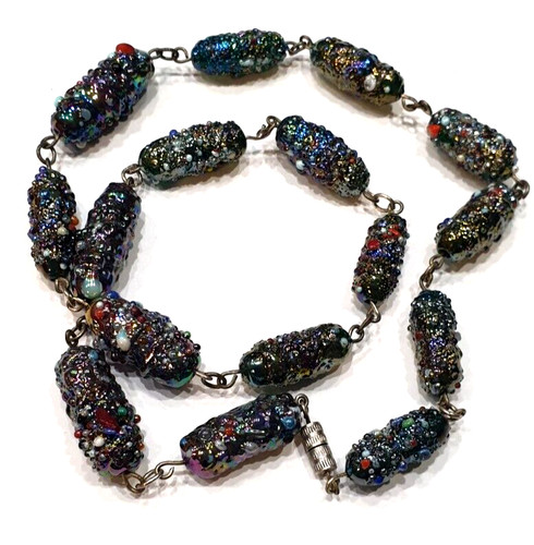 Collier verre murano ancien - collier,