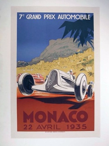 Affiche poster monaco 1935 - poster.,