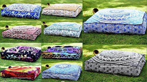 Mandala indien sol oreillers - indien,