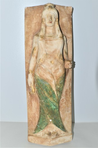 Platre ancien jeune femme art - -platre,