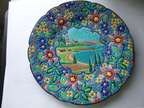 Assiette émaux longwy - assiette,