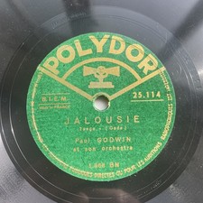 78 rpm PAUL GODWIN - Jalousie
