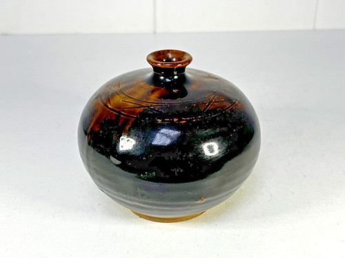 Petit vase grès émaillé - en,