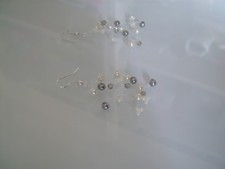 Boucles d'Oreilles Blanc cassé/Gris p robe de Mariée/Mariage/Soirée Original