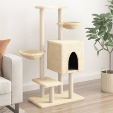 Arbre à Chat avec Griffoirs en Sisal Tour de Jeux Poteaux Maison Chaton vidaXL