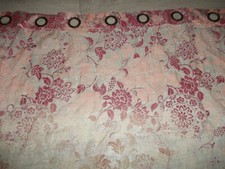 Rideaux voilages à oeillets tons bordeaux, orangé, crème, rouille TBE