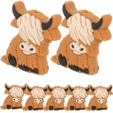 10pcs Cow Silicone Perles de