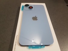 Vitre Arriere Assemblée Iphone14 Bleu Avec Plaque Et Lentille Intégré