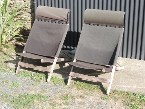 Ancien fauteuil transat - ancien,