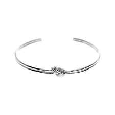 Argent Sterling Nœud Bracelet Torque British Fabriqué 925 Poinçonnée Tout Neuf