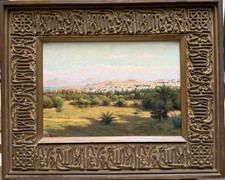 Algerie Orientaliste Tableau Henri Rovel (1862-1926) - Vue d’Alger, 1899