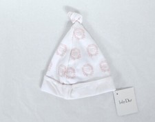 Bonnet en coton couronnes rose