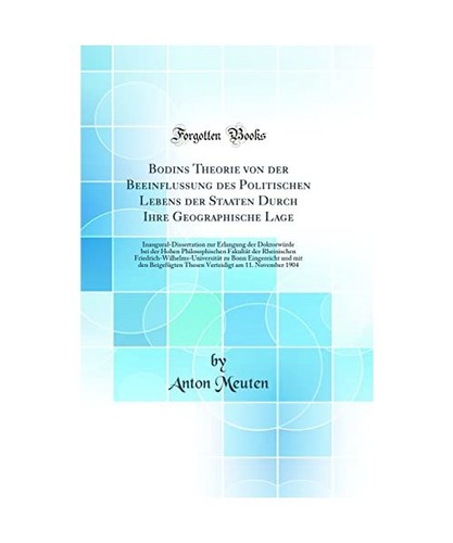 Bodins theorie von - bodins,