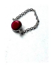 Bague Argent 925 Agate Rouge