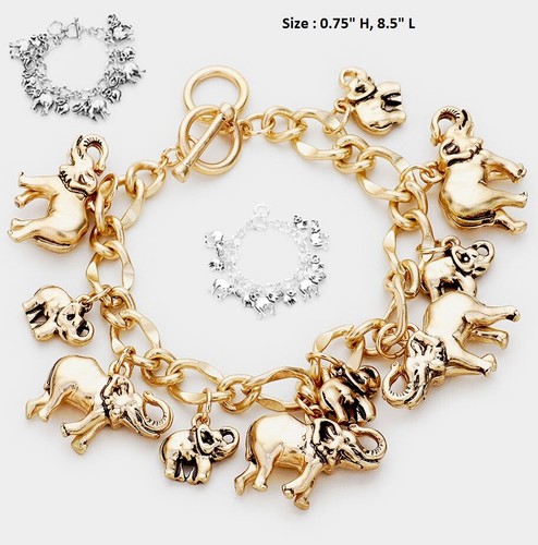 Multi elephant charm chain - multi,