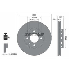 TEXTAR 2x Disque de Frein