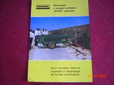 ANCIENNE   BROCHURE   PUBLICITAIRE    REMORQUE   SPECIALE   " RINK "