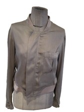Superbe Blouson Soie Gris