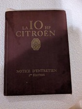 Notice entretien Citroën 10HP