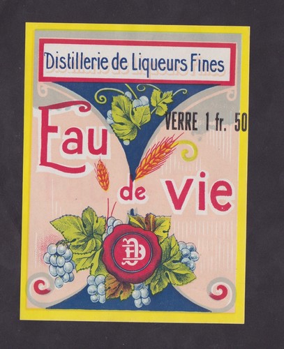 Ancienne étiquette alcool - étiquette,