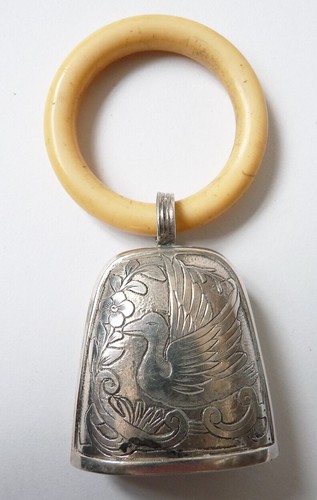 Hochet bébé argent massif - hochet,