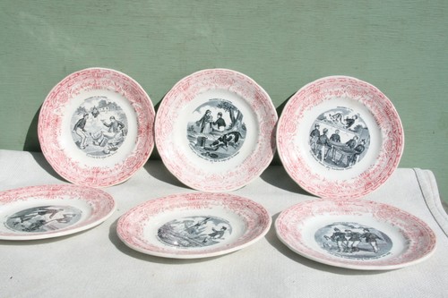 Lot assiettes parlantes - 6,