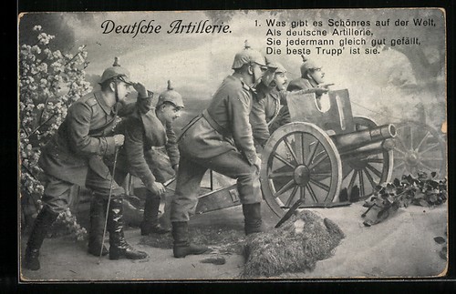 Carte postale artillerie