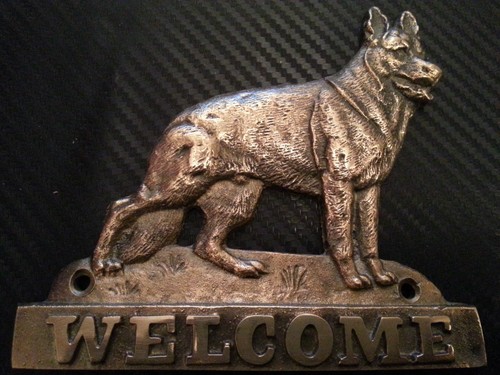 Plaque welcome berger allemand - welcome,