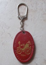 Ancien porte clefs clés vintage auto automobile Garage Automobilia 1950s rouge