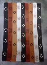 Ancien Tapis Bogolan Mali.Fait Main.Afrique.1,85x1,20 Cm.