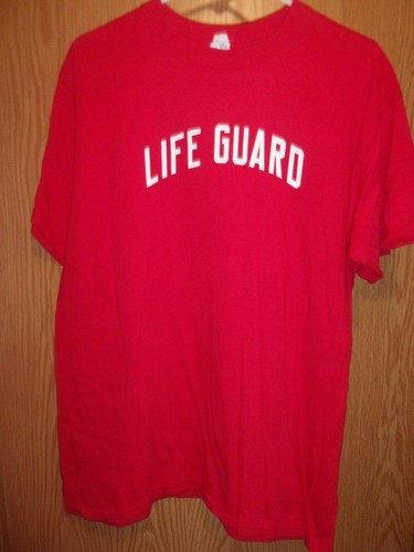 Life guard red shirt - guard, t