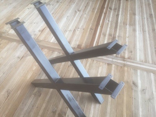 Lot pied table métal - pied,