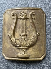 plaque de ceinture ou giberne militaire MUSICIEN